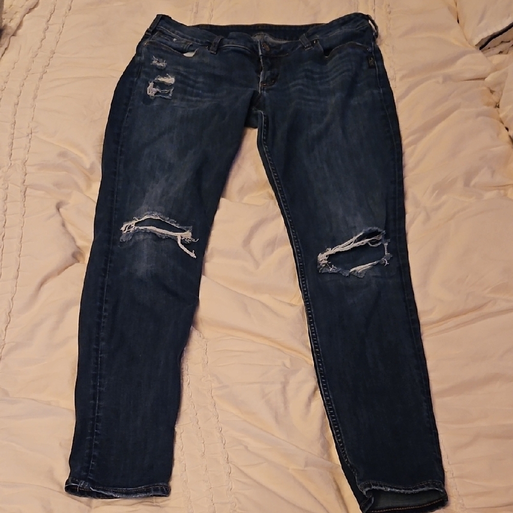 Silver Jeans Suki Distressed Skinny Jeans 33/31